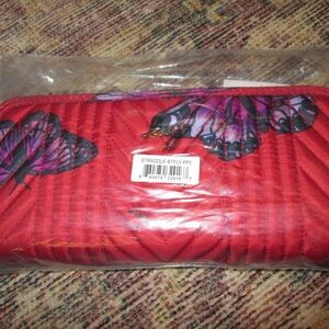 Lug Straddle Wallet in Butterfly Poppy